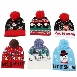 Julelue Strikk Fargerik Lue For Unisex Barn Vintersnø Juleferiefest Beanie Cap Gaver Flerfarget