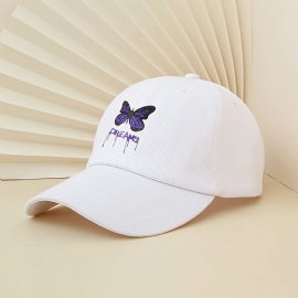 Printed Dreams Purple Butterfly Baseball Cap Utendørs Mote Casual Style Hat For Kvinner Jenter