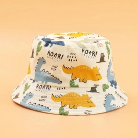 Småbarn Gutter Cartoon Dinosaur Pattern Sunproof Hat