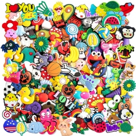 40stk Tilfeldig Tegneserie Anime Sko Charms For Croc Jibbtz Bubble Slides Sandaler Armbånd Fest Favoriserer Skodekorasjon Bursdagsgave For Kvinner Menn Tenåringer Jenter Gutter