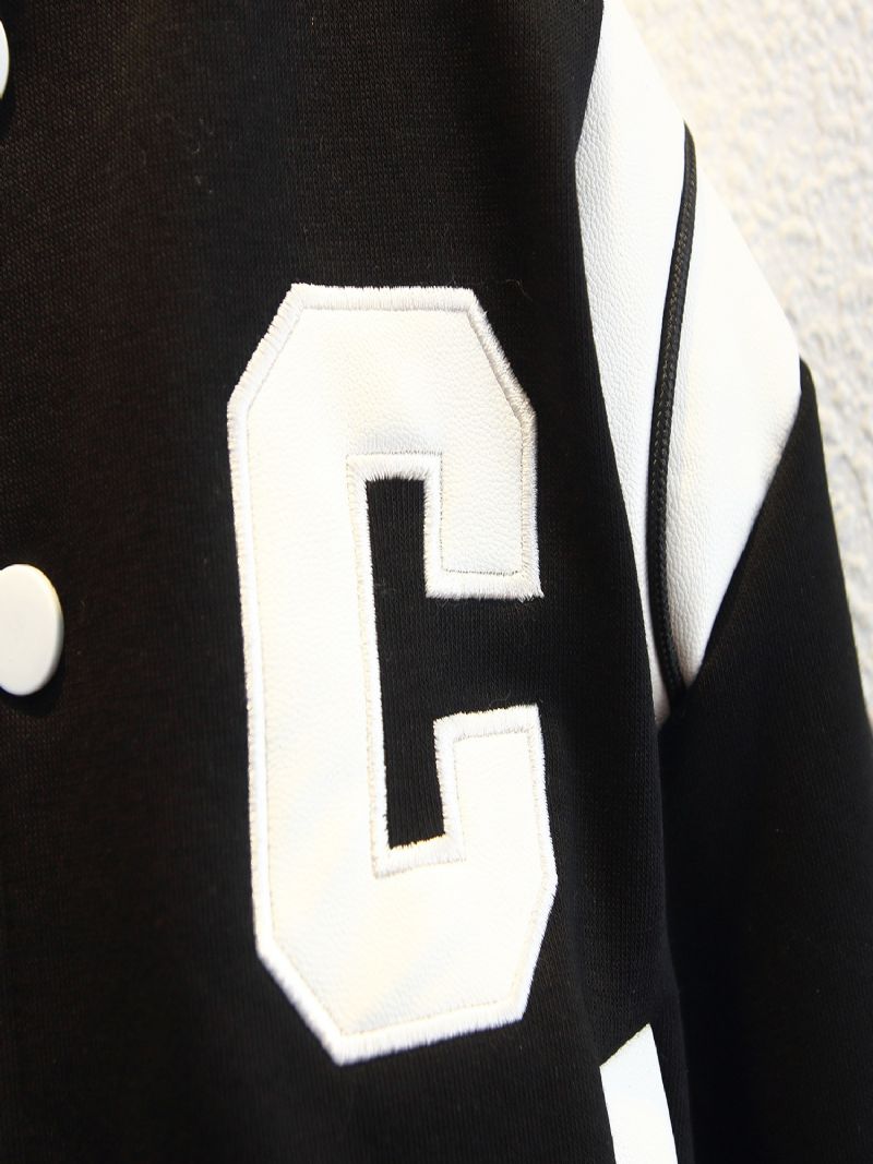 2023 Høst Vinter Nytt Gutter Letter Brodert Baseball Uniform Jacket