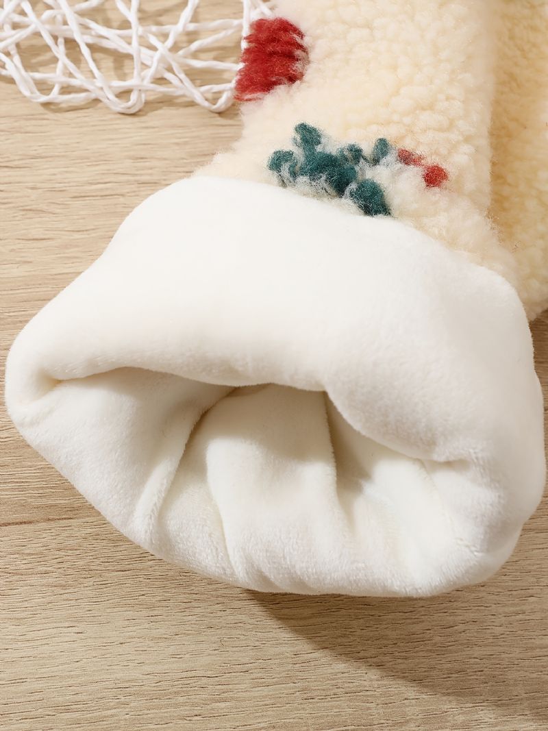 Baby Jenter Polar Fleece Bear Ears Jakke Cherry Glidelås Plysj Varm Hette Frakk Barneklær