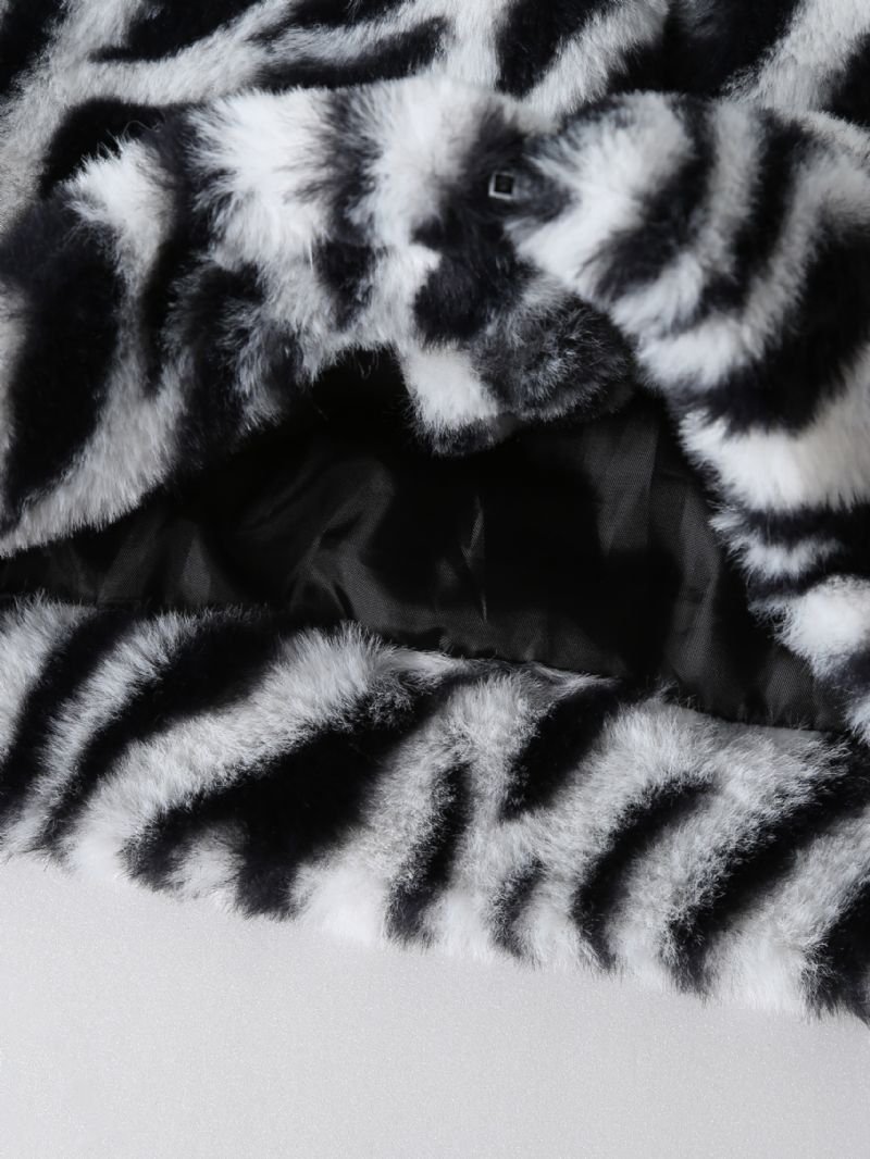 Fleece Motefrakk Med Zebratrykk Til Jenter