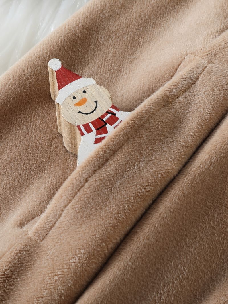 Jenter Søt Snowman Hette Kappe Coat For Christmas Party Tilbehør