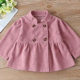 Ny Jente Corduroy Rosa Langermet Coat Jacket