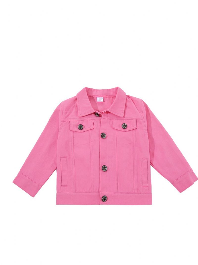 Småbarn Jenter Jakke Bomull Casual Coat Rosa