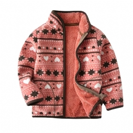 Winter New Baby Jenter Christmas Cute Fleece Jacket Warm Coat