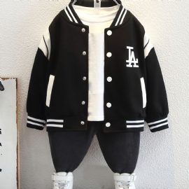 2023 Høst Vinter Nytt Gutter Letter Brodert Baseball Uniform Jacket