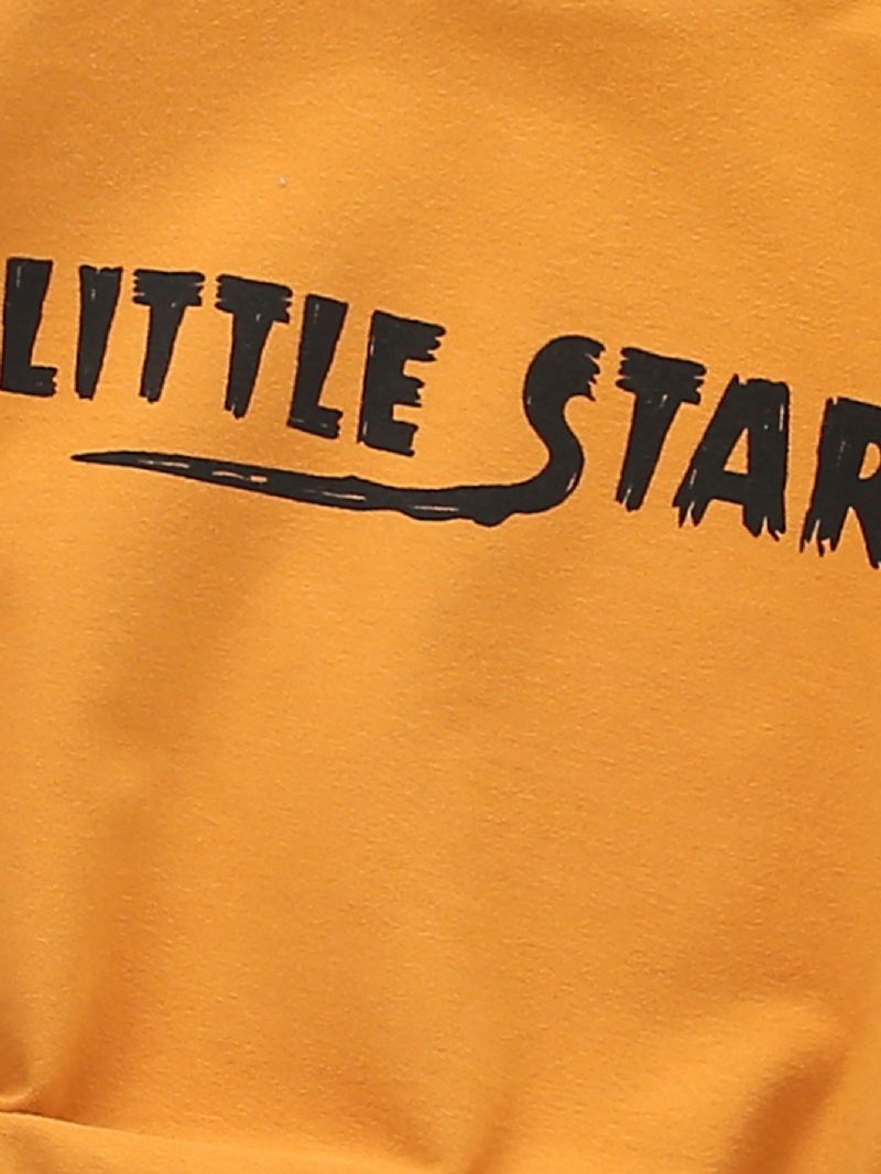 Baby Guttens' Letter Little Star Trykt Langermet Genser Med Rund Hals