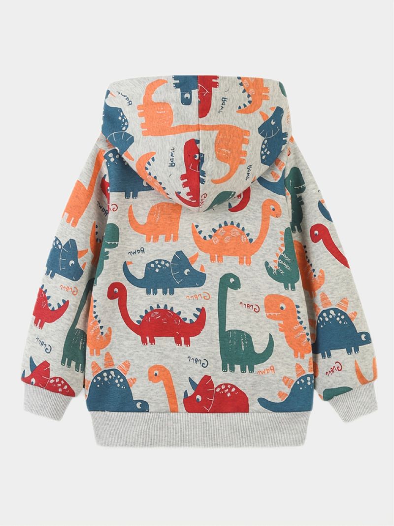 Baby Gutter Hoodie Dinosaur Print Langermet Pullover Sweatshirt