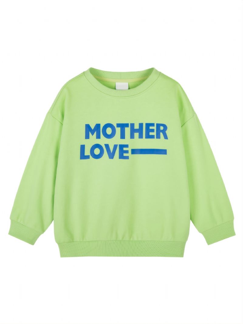 Baby Gutter Letter Print Pullover Rundhals Langermet Sweatshirt