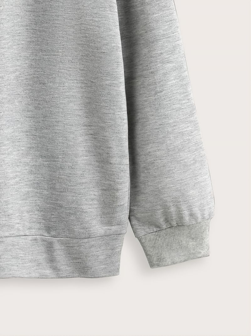 Barn Jenter Gutter Crew Neck Sweatshirt For Høst Vinter Ny