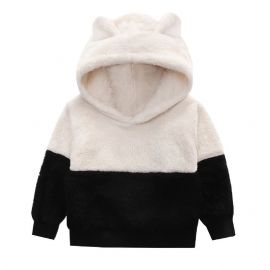 Barne Baby Fleece Tykk Varm Glidelås Hettegenser Topp Vinter Nytt For Gutter Jenter