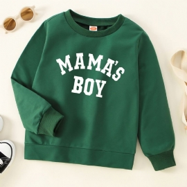 Guttens Casual Simple Pullover Sweatshirt Med Mamas Gutter Print For Winter