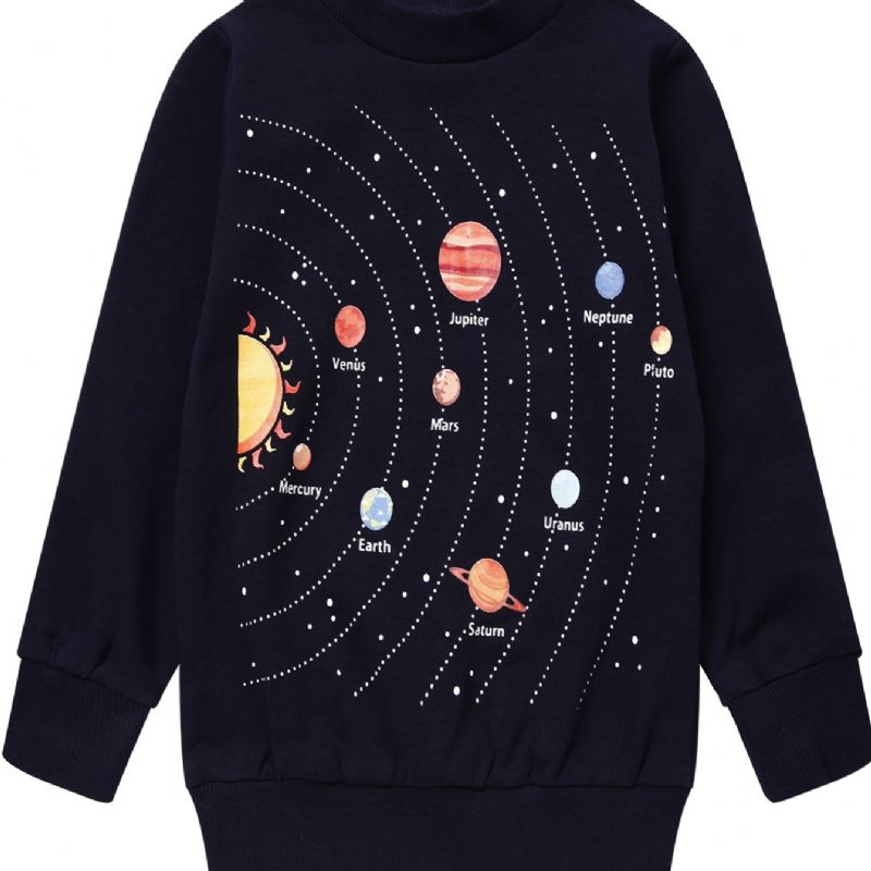 Guttens Planet Graphic Print Langermet Sweatshirt
