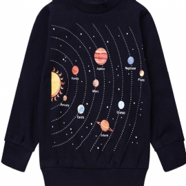 Guttens Planet Graphic Print Langermet Sweatshirt