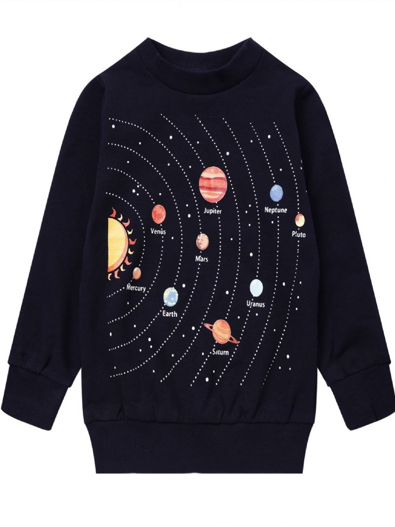 Guttens Planet Graphic Print Langermet Sweatshirt