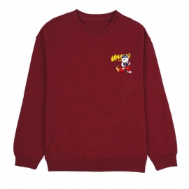 Gutter Ensfarget Casual Sports Sweatshirt Basic Print