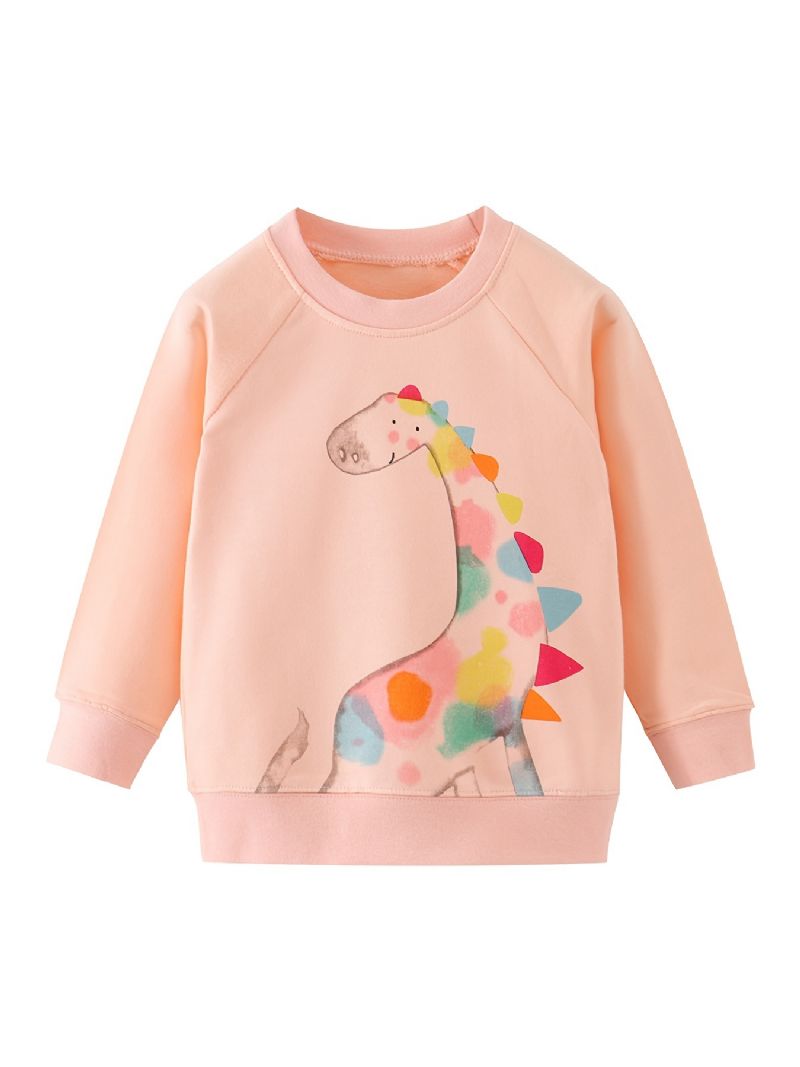 Jenter Søt Langermet Sweatshirt Animal Giraffe Print Topp