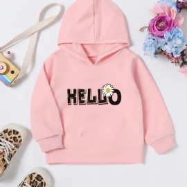 Jenter Søt Mote Letter Print Hoodie Sweatshirt Høst Vinter