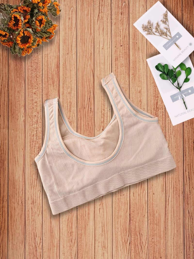 2 Stk Jente Soft Sports Bh Cartoon Cloud Pattern Camisole Vest Med Avtagbar Pute