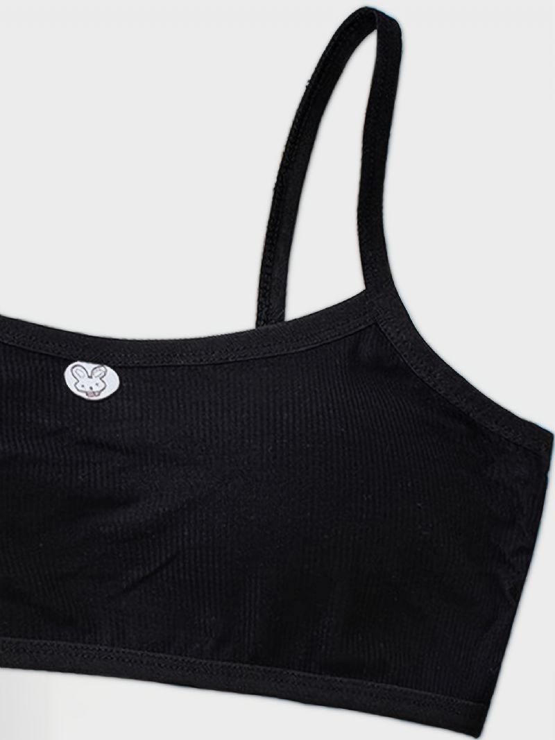 3 Stk Tenåringer Jenter Casual Søt Undertøy Vest Solid Camisole Med Spaghetti Stropper