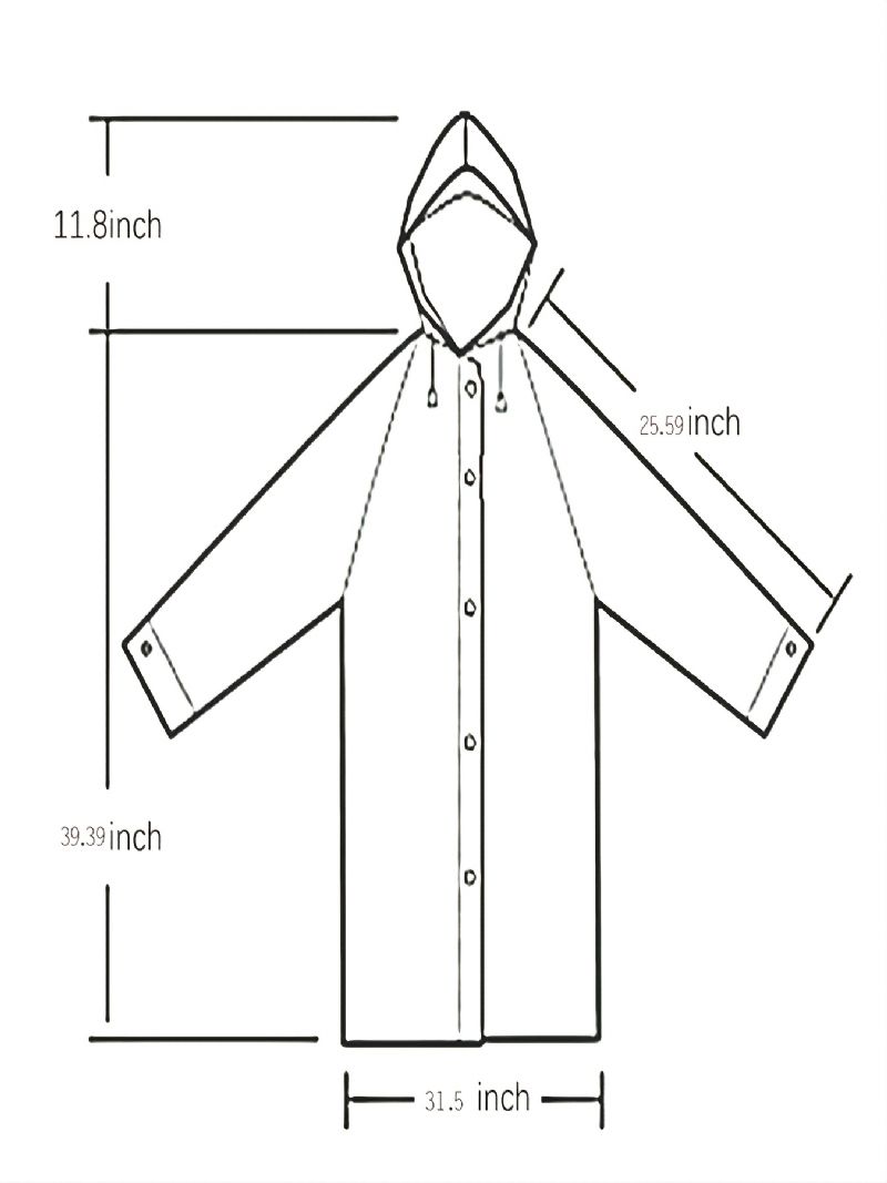 5 Stk Bærbar Regnfrakk Eva-skjorte Med Hettegenser Gjenbrukbar Skjorte Emergency Ranch Survival-sett
