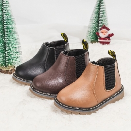 Baby Gutter Leather Myksåle Chelsea Boots Støvler