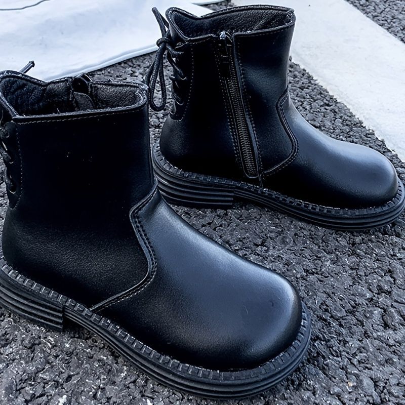 Jenter Elegant Vintage Martin Boots Støvler Platform Glidelås-støvler Til Vinteren