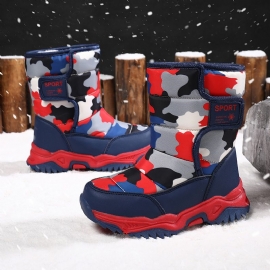 Kids Snow Christmas Boots Støvler Vinter Boot Varm Vanntett Utendørs Sklisikre Kaldtværssko