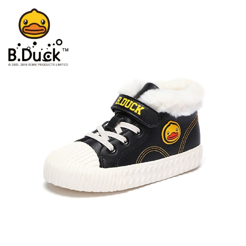 B.duck Baby Cartoon Joggesko Sklisikker Fleece Varm Vinter Skate Sko Gutter Jenter Barn Sko