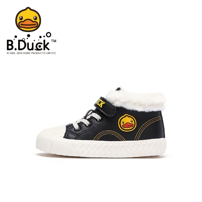 B.duck Baby Cartoon Joggesko Sklisikker Fleece Varm Vinter Skate Sko Gutter Jenter Barn Sko