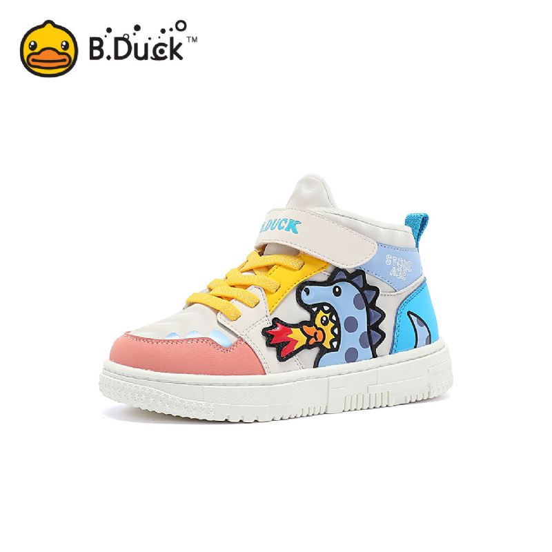 B.duck Gutter Jenter Sneakers Tegnefilm Sklisikker Fleece Varm Vinter Canvas Sko Barnesko