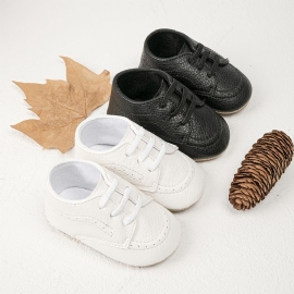 Infant Baby Gutter Pu Leather Loafers Prewalker Sko