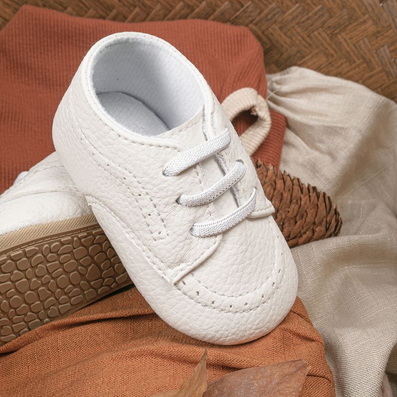 Infant Baby Gutter Pu Leather Loafers Prewalker Sko