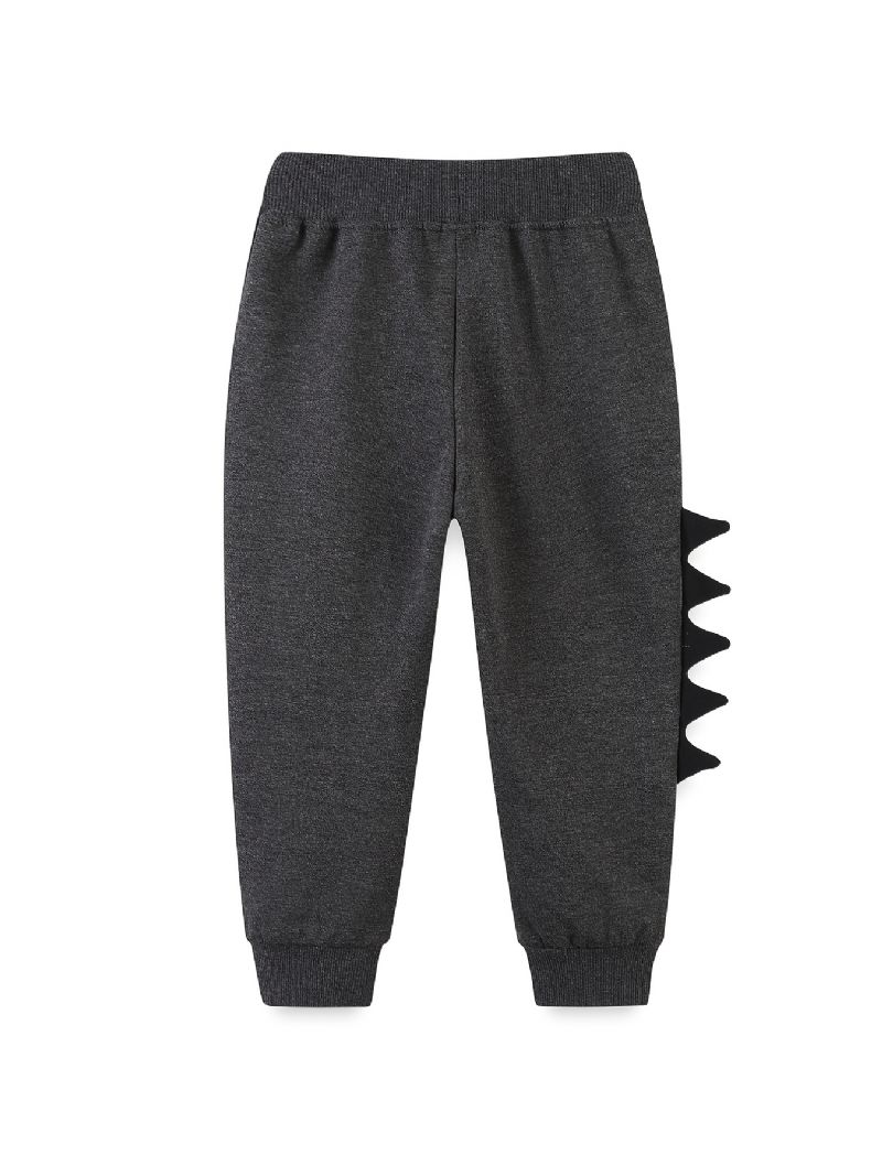 Baby Gutter Joggebukser Elastisk Midje Dinosaur Brodert Snøring Sport Jogger Bukser Barneklær