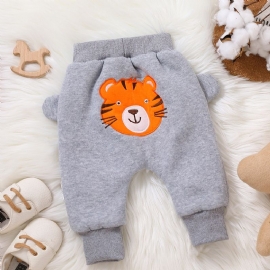 Babybukser Fleece Tykket Varm Søt Tiger Print For Gutter Jenter Ny Høst Vinter