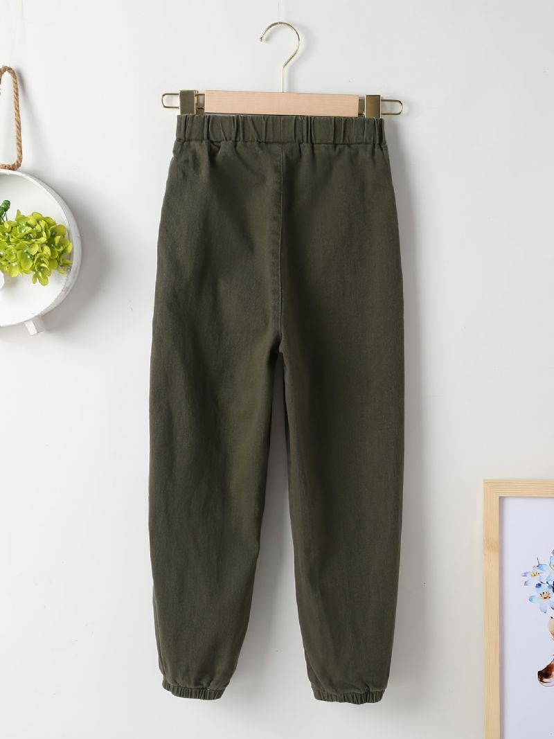 Guttens Cotton Solid Cargo-bukser Med Elastisk Linning