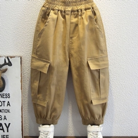 Guttens Solid Color Large Pocket Cargo Pants