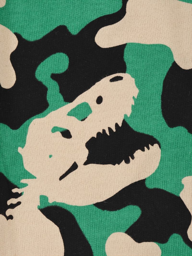 Gutter Camouflage Dinosaur Print Vår Høst Joggebukse Med Snøring