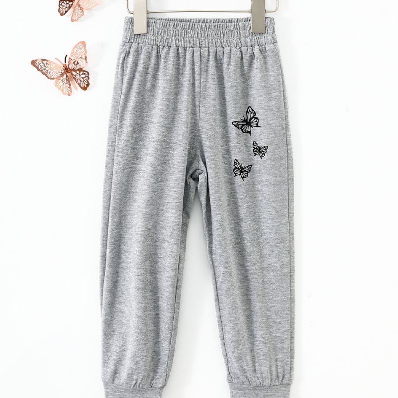 Joggebukse For Jenter Butterfly Print Sportsbukser