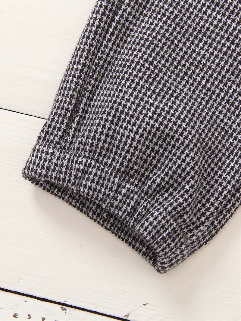 Småbarn Jenter Bukser Casual Gingham Solid Elastisk Midjebukser