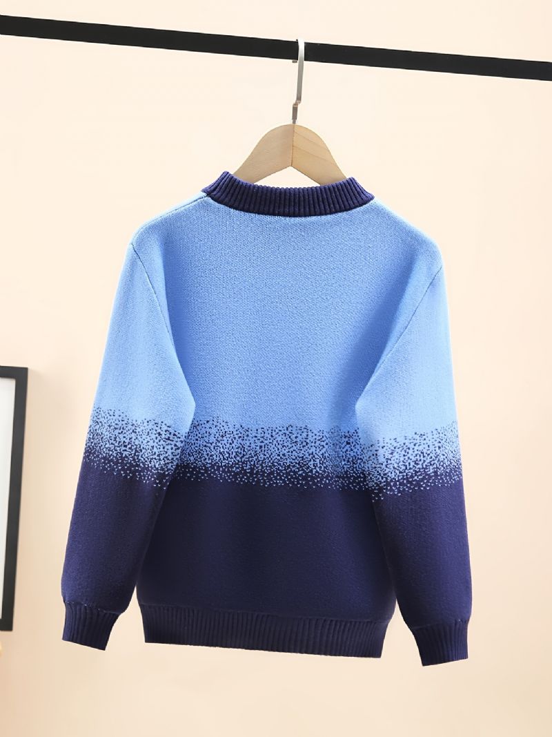 Gutter Casual Strikket Gradient Thermal Pullover Genser For Vinter