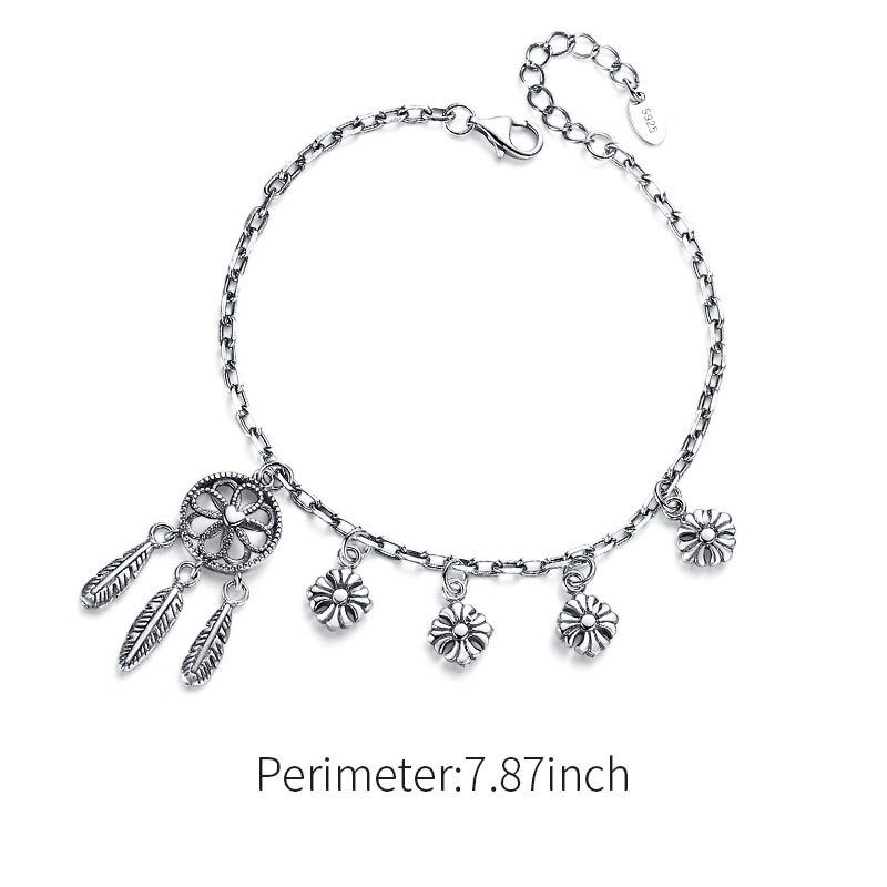 925 Sterling Sølv Dream Catcher Anheng Armbånd Charms Smykker Gave Bursdagsgaver For Kvinner Kone Jenter Henne