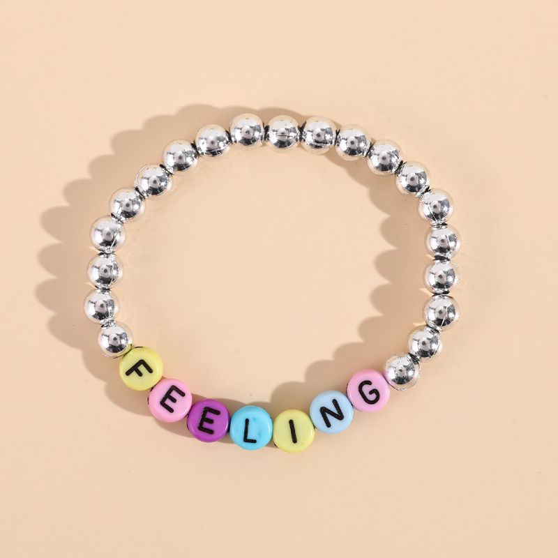 Makersland Barn Youth Fargerike Akrylperler Alphabet Bead Armbånd