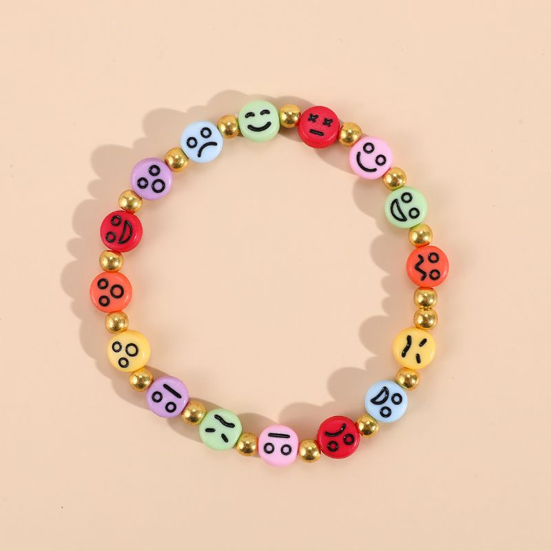 Makersland Children's Face Expression Clay Beads Armbånd