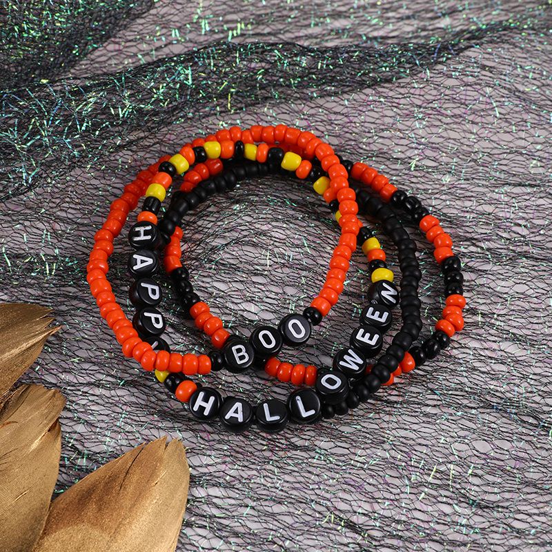 Makersland Halloween Alphabet Beaded Stretchy Armbånd