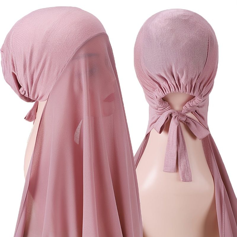 Chiffon Hijab Hodeskjerf Komfortabel Bandana Skjerf Hodeinnpakning For Kvinner Jenter Henne