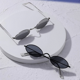 Barn Vintage Ovale Solbriller Små Smale Runde Metallinnfatninger Briller For Gutter Jenter