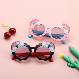 Fargerike Søte Regnbuesolbriller For Gutter Jenter